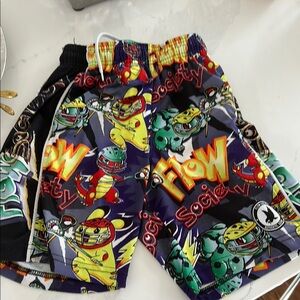 Society Kids Graphic Shorts - Multicolor
